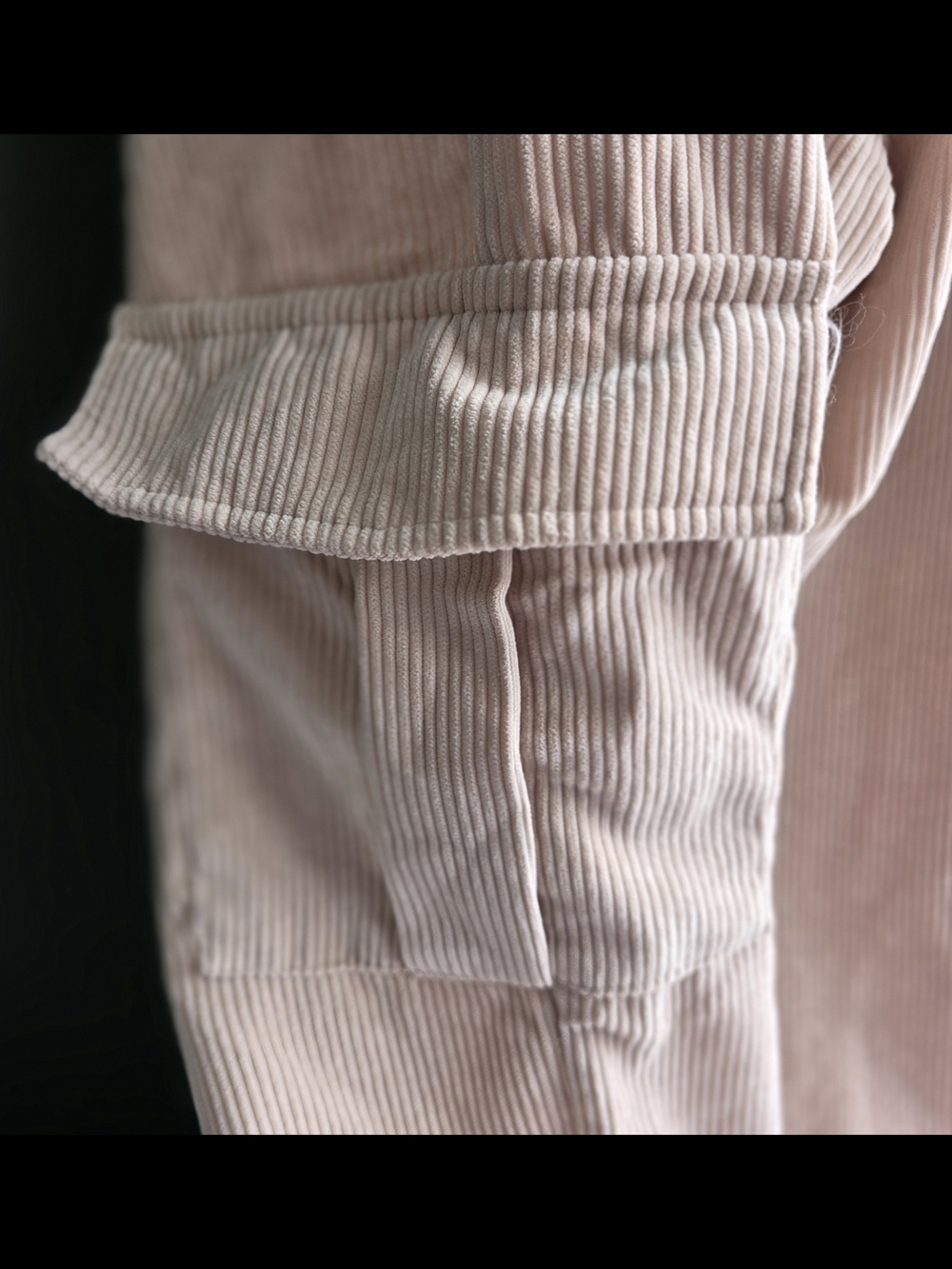 SHEIN Wide-Leg Corduroy Cargo Pants - Blush Pink Beige - Picture 7 of 11